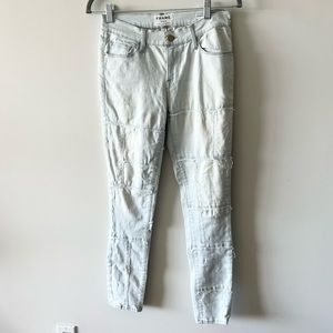Frame Denim Jeans Patch Panel Patchwork Le Skinny De Jeanne Jeans H